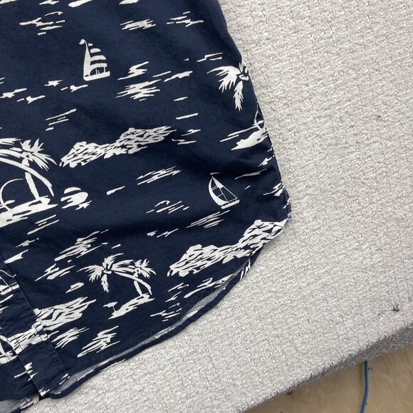 Jachs New York Shirt Men’s XL Blue Palm Tree Sail Boat AOP Short Sleeve Hawaiian - Picture 5 of 14